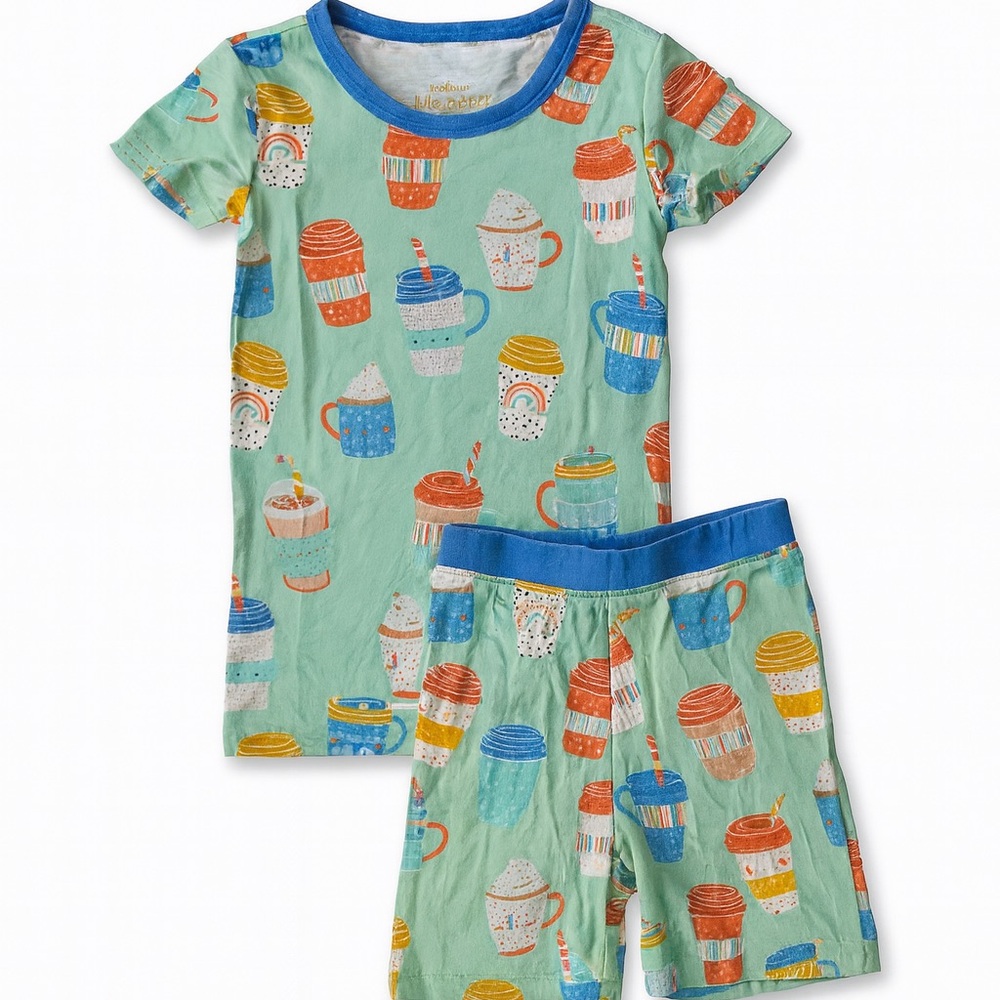 ☕ Little Sleepies “Love You A Latte” Short Sleeve Pajama Set (3T)